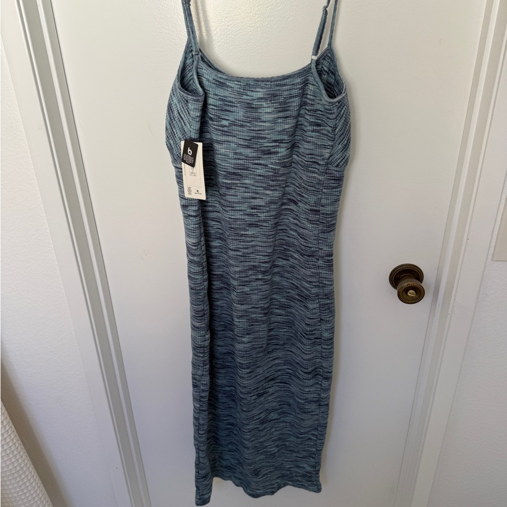 Rip Curl Teal Space-Dye Spaghetti Strap Midi Dress View 2